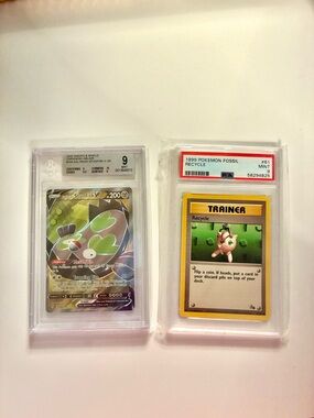 Graded Pokémon Cards Bundle – PSA 9 + BGS 9 Mint (1999 Fossil & Stunfisk V)